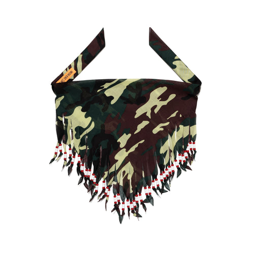 CAMO BEADED BANDANA